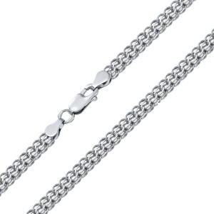 ПТГр-70 Цепь(питон граненый родированный) Ag (925)