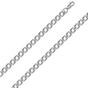 РГр-100 Цепь (ромб граненый родированный) (Ag 925)