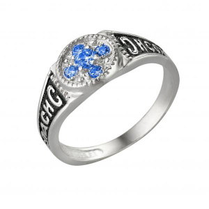 8-020-3 Кольцо (Ag 925) част черн