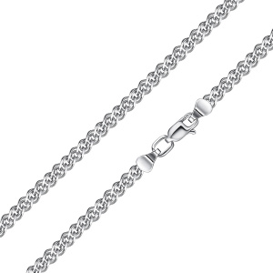 НГр-50 Цепь(нонна граненая родированная)(Ag 925)