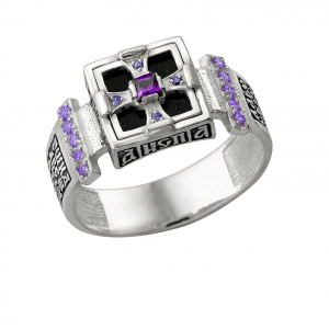 8-023-3 Кольцо (Ag 925) част черн