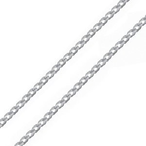 ТРГр-40 Цепь ( тройной ромб граненый родированный) (Ag 925)