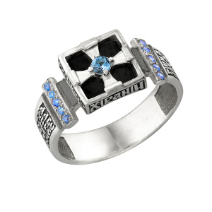 8-024-2 Кольцо (Ag 925) черн 