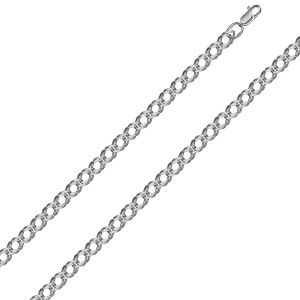 РГр-70 Цепь (ромб граненый родированный) (Ag 925)