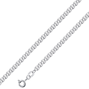 ЛГр-40 Цепь (лав граненая родированная) (Ag 925)