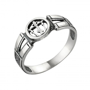 8-044-3 Кольцо (Ag 925) частично-черненое