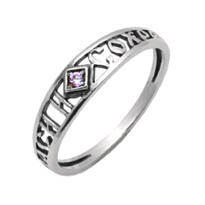 8-055-1 Кольцо (Ag 925) белое