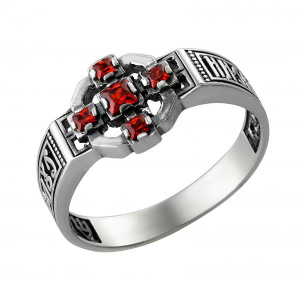 8-083-3 Кольцо (Ag 925) частично- чернёные