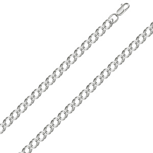 РГ-100 Цепь(ромб граненый двойной) (Ag 925)