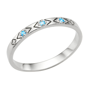 8-316-3 Кольцо из серебра частично черненое литьё