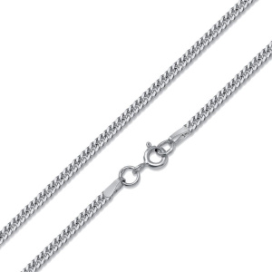 ДПГр-40 Цепь(двойной панцирь граненый родированный) (Ag 925)