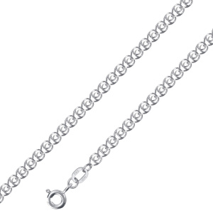 ЛГр-50 Цепь (лав граненая родированная) (Ag 925)