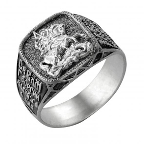 8-022-3 Кольцо (Ag 925) частично черненое