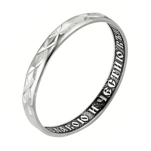 8-126 Кольцо из серебра штамп с алмазкой венчальн.