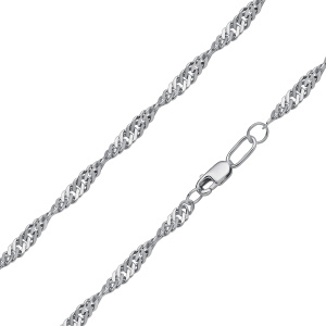 СНр-50 Цепь (сингапур родированный) (Ag 925)