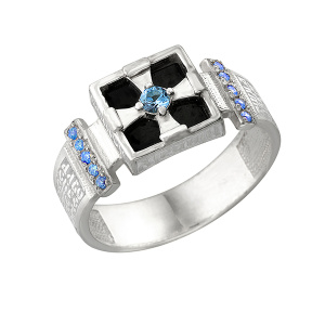 8-024-1 Кольцо (Ag 925) белое