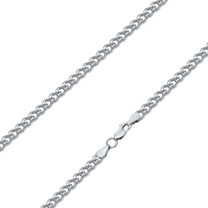 ПГр-80 Цепи (панцирь граненый родированный) (Ag 925)