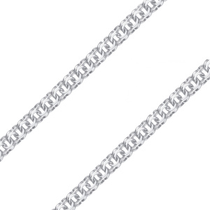 БГ-100 Цепь(бисмарк граненый) (Ag 925)