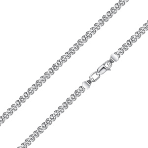 НГр-40 Цепь (нонна граненая родированная) (Ag 925)