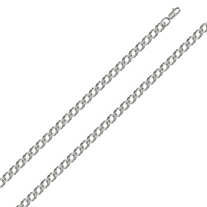 РГр-35 Цепь (ромб граненый родированный) (Ag 925)