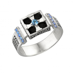 8-024-3 Кольцо (Ag 925) частично-черненое