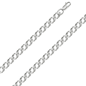 РГ-120 Цепь(ромб граненый двойной) (Ag 925)