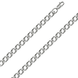 РГр-120 Цепь (ромб граненый родированный) (Ag 925)