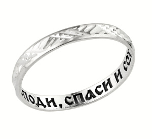 8-161 Кольцо из серебра штамп с алмазной огранкой