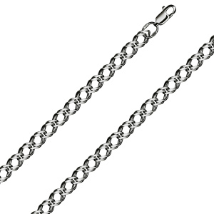 РГч -120 Цепь(ромб граненый двойной черненый ) (Ag 925)